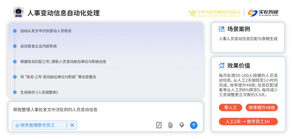 擘画智慧海关！青岛海关引入实在Agent，多场景效率提升3-48倍